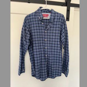 Cremieux Blue Collared Button-Down Shirt (Large)